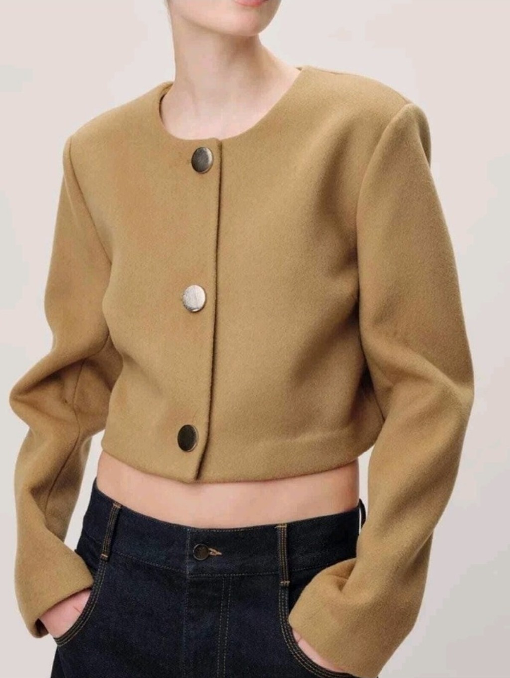 Ronny Kobo Collection Finn Wool Cropped Blazer